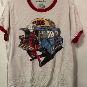 Deadpool Ringer T-shirt size L mens unisex brand new!!